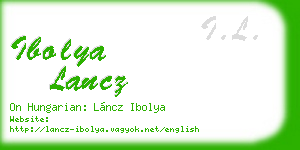 ibolya lancz business card