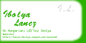 ibolya lancz business card